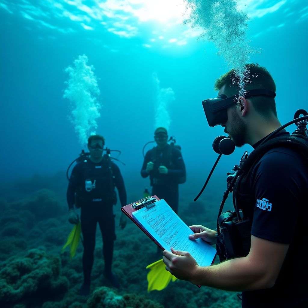 Research team collecting data